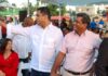 Alcalde Junior Santos y ministro Kelvin Cruz inician techado de cancha en La Unión y remozamiento del Club Los Intocables